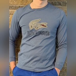 Long sleeve Lacoste Tshirt light blue